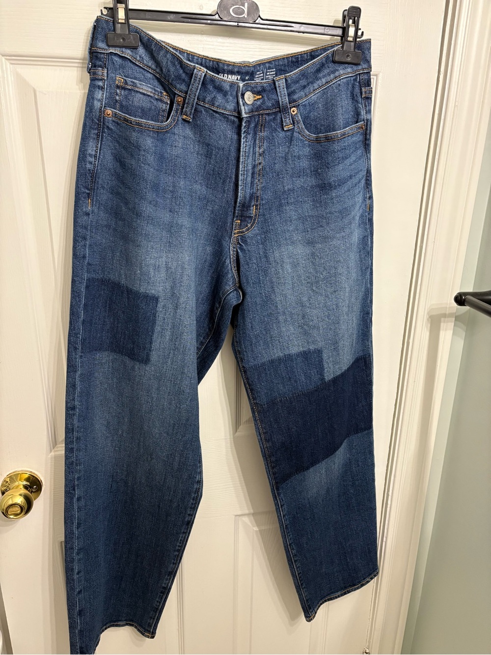 Old Navy Blue Patchwork OG Loose Jeans